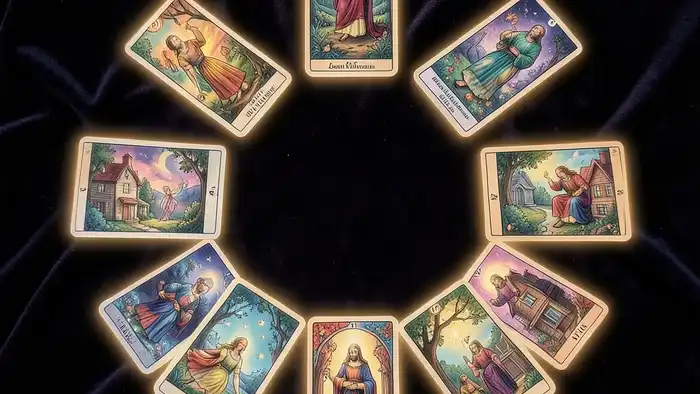 Расклад Таро 12 домов на социофобию – визуальная схема