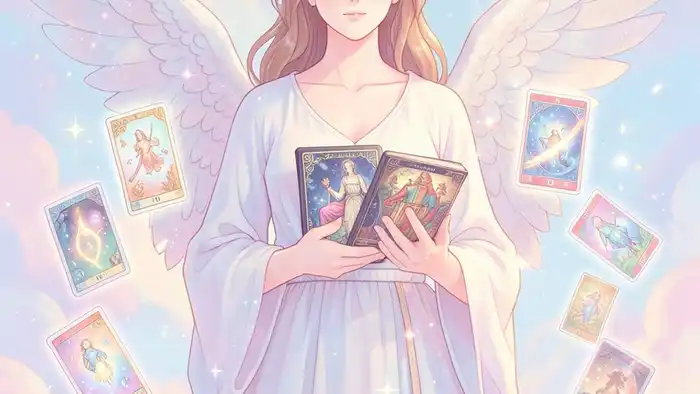 Расклад Таро «ангел‑хранитель» на призвание – изображение ангела‑хранителя с картами