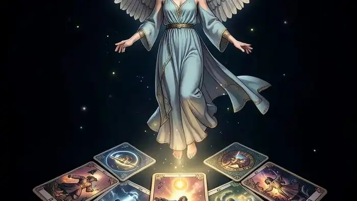 Расклад Таро «ангел‑хранитель» на врагов – изображение ангела‑хранителя над картами