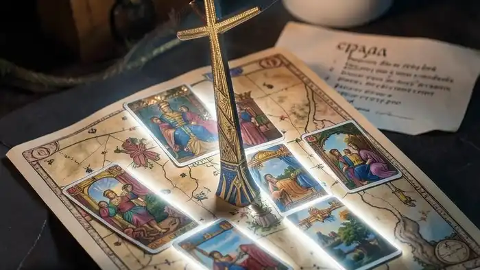Расклад Таро "анкх" на благодарность — схема из семи позиций с интерпретацией карт