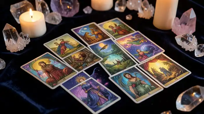 Расклад Таро "анкх" на депрессию — символ жизни, составленный из карт Таро в форме креста с кольцом