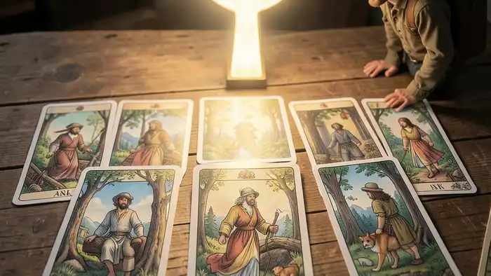 Расклад Таро «анкх» на командировку — визуальная схема