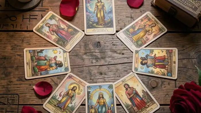 Расклад Таро «анкх» на повторный брак – визуальная иллюстрация