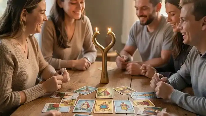 Расклад Таро «Анкх» на семью – семейный стол с картами