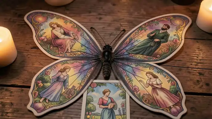 Расклад Таро «бабочка» готов ли он к браку – изображение расклада в виде бабочки