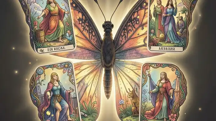 Расклад Таро "бабочка" на клевету – визуальная схема