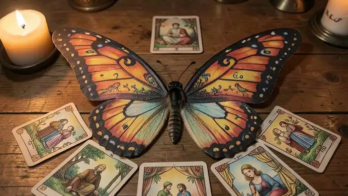 Расклад Таро «бабочка» на наследственные проблемы – визуальная схема