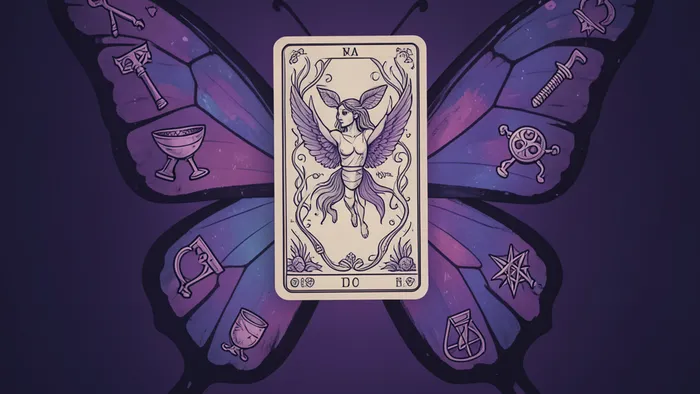 Расклад Таро Бабочка — схематичное изображение бабочки с символами карт на крыльях для анализа сексуального влечения