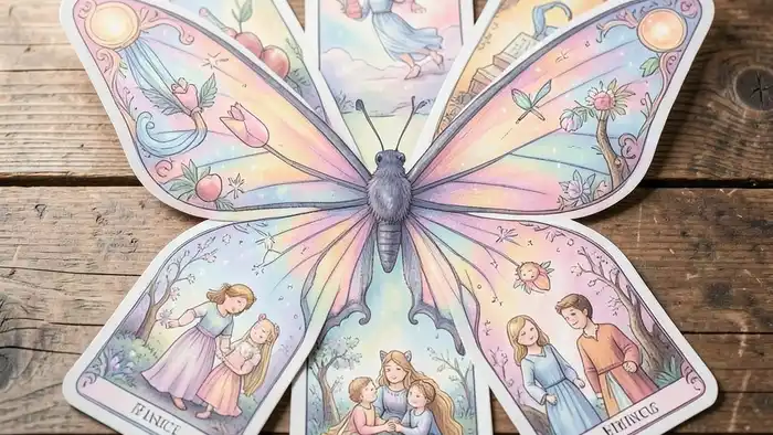 Расклад Таро «бабочка» на свадьбу сына, визуальное изображение