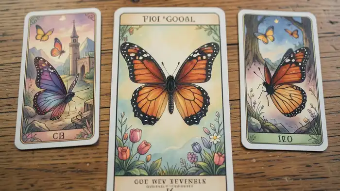 Расклад Таро «бабочка» на цели – изображение расклада