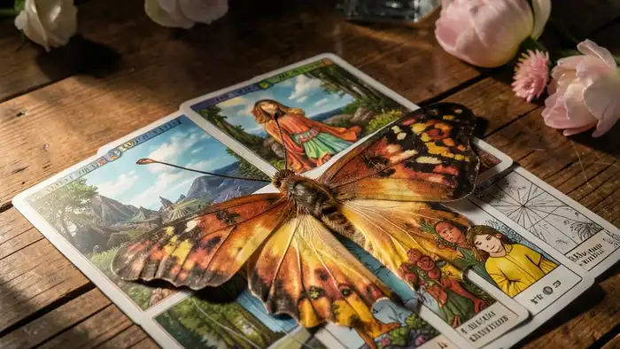 Расклад Таро "бабочка" на взаимность чувств с позициями карт