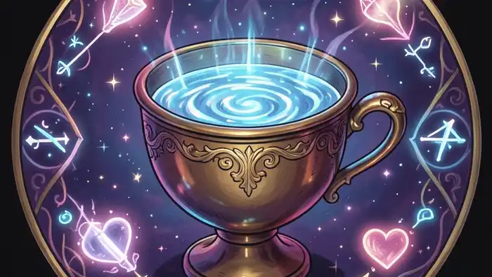 Расклад Таро «чаша» на бывшую — изображение чаши с светящейся водой