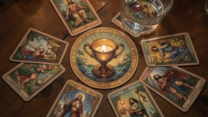 Расклад Таро «чаша» на дарственную — визуальная схема