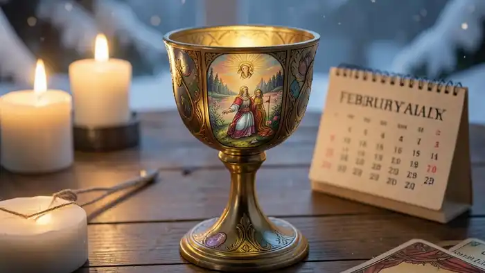 Расклад Таро «чаша» на февраль – изображение чаши с картами