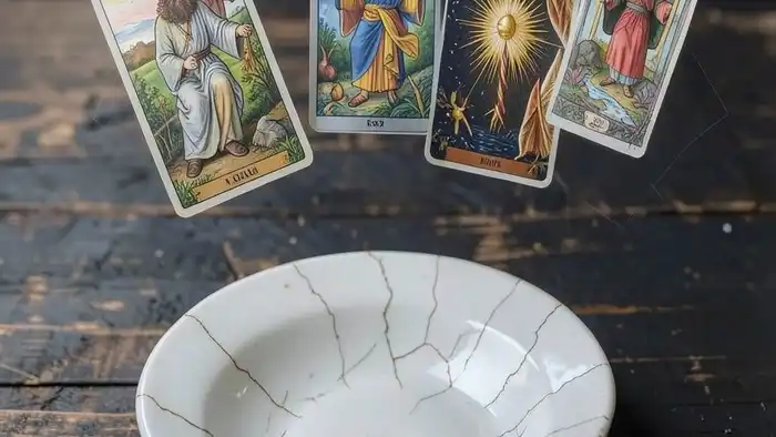 Расклад Таро "чаша" на халтуру — схема позиций с картами для анализа токсичной работы