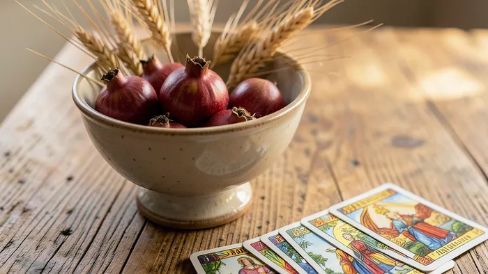 Расклад Таро Чаша на многодетность — символическая чаша с плодами и картами