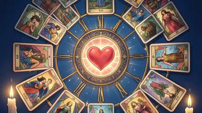 Расклад Таро «часы» изображение, символизирующее любовь
