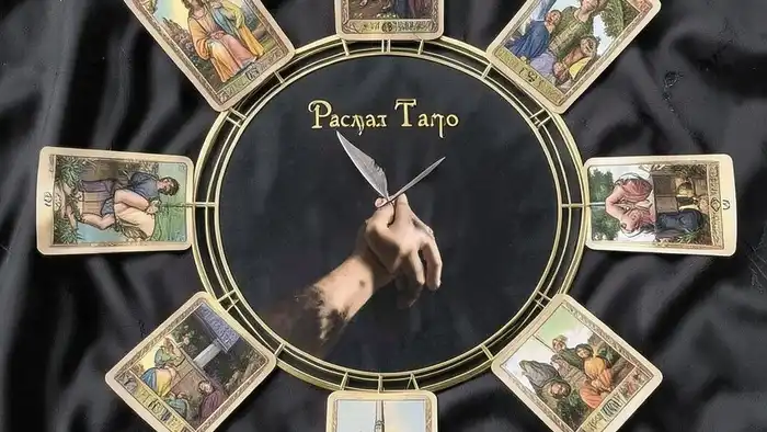 Расклад Таро "часы" на найм сотрудника — схема 12 позиций с картами на циферблате