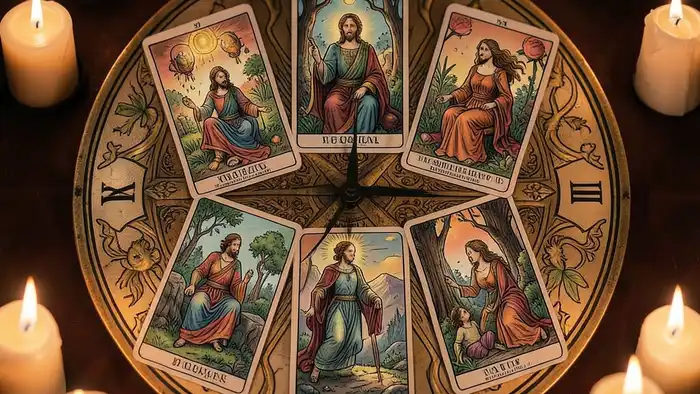 Расклад Таро часы на токсичные отношения — визуальное изображение