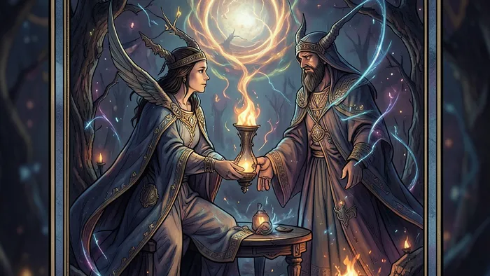 Расклад Таро Четыре стихии: символы Огня, Воды, Воздуха и Земли для гадания на будущее отношений