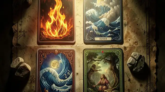 Расклад Таро "четыре стихии" на третьего лишнего: схема позиций, карты и символы стихий