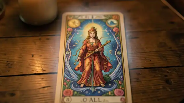 Расклад Таро «да или нет одна карта» – карта на столе при свечах