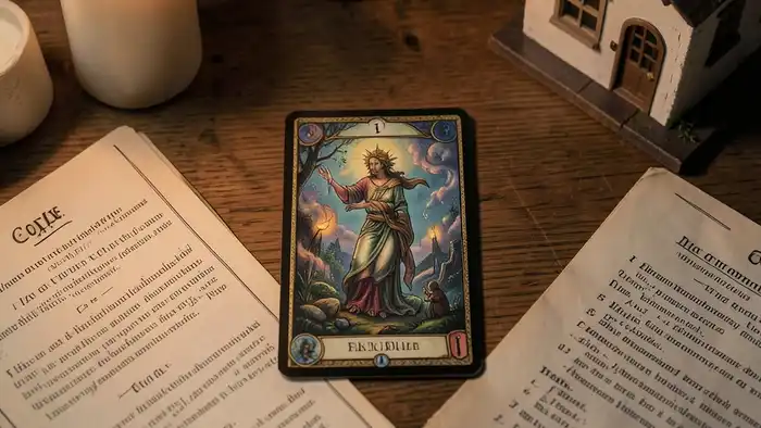 Расклад Таро да или нет одна карта на имущество, карта на столе с документами
