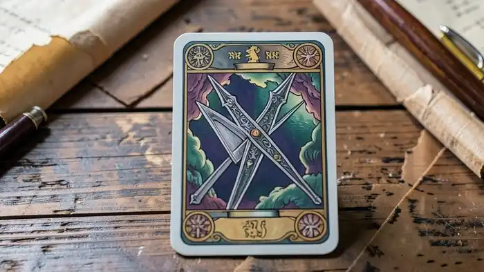 Расклад Таро "да или нет одна карта" на сертификат — одна карта в центре, остальные разложены вокруг, символизируя внутренний ответ