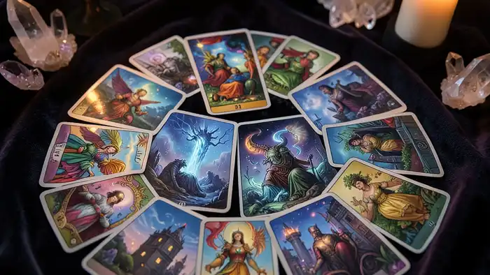 Расклад Таро "да или нет одна карта" на спину — карта Солнце лежит на спине человека в тишине