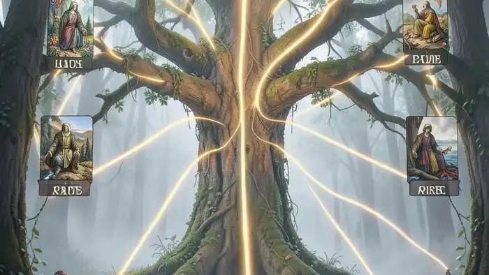 Расклад Таро "дерево жизни" на чувства партнера — схема Сефирот с картами