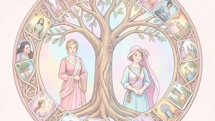 расклад Таро дерево жизни изображение с символикой отношений со свекровью
