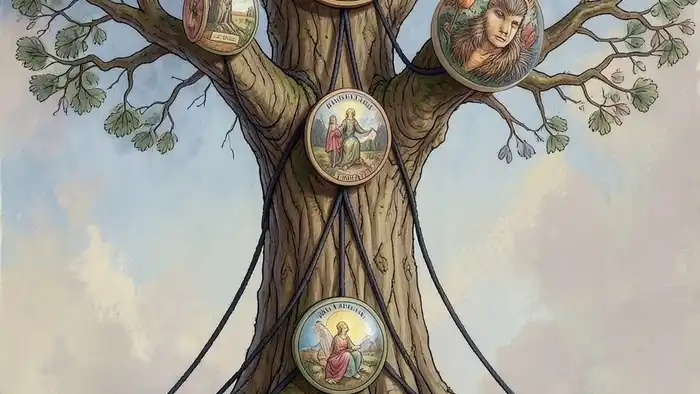 Расклад Таро "дерево жизни" на порчу — схема сефиrot с картами и энергетическими цепями