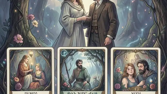 Расклад Таро «домино» на негатив в отношениях – визуальное изображение