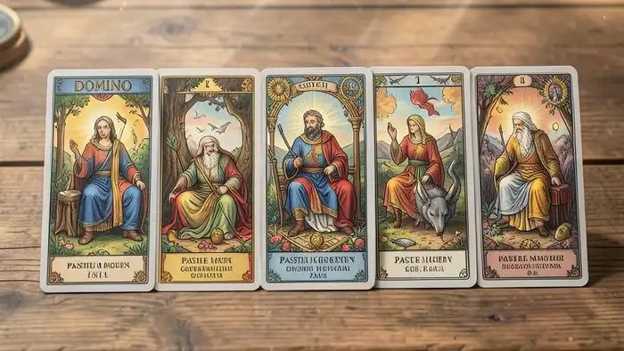 Расклад Таро «домино» на пассивный доход от бизнеса – визуальная схема из семи карт