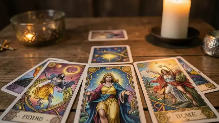 Расклад Таро «домино» на публичность – карта с символами коммуникации и славы