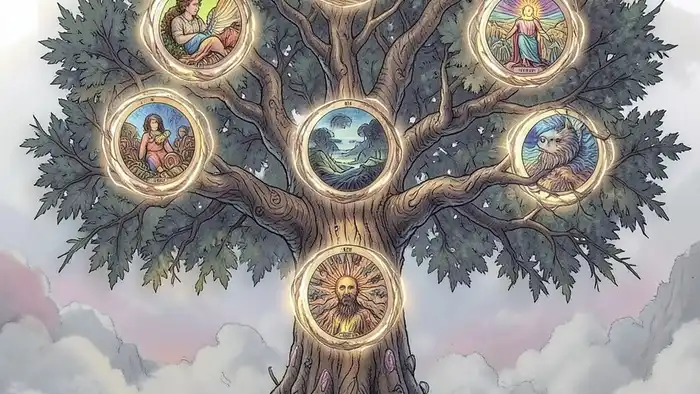 Расклад Таро "Древо Сефирот" на друга — схема позиций и карт Таро