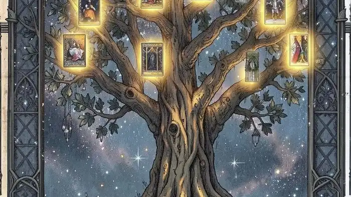 Расклад Таро Древо Сефирот на ухажера — десять позиций с картами Таро в каббалистической схеме