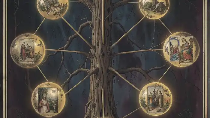 Расклад Таро Древо Сефирот на взаимность чувств — схема десяти позиций с картами