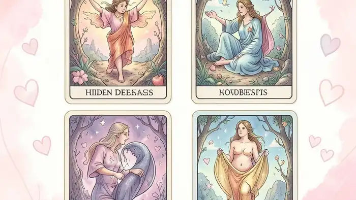 Расклад Таро «два сердца» на чувства женщины – визуальная схема с четырьмя картами