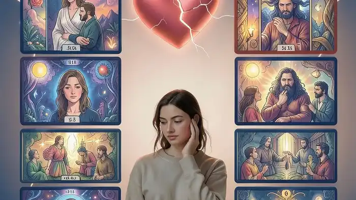 Расклад Таро "два сердца" на два варианта: схема с 12 картами, отражающая энергии двух отношений