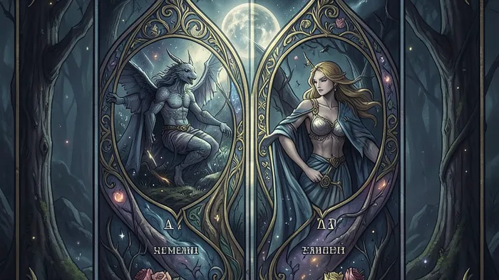 Расклад Таро Два сердца на экзамен: пять карт в форме сердца на фоне учебных принадлежностей