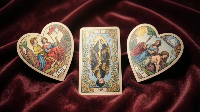 Расклад Таро Два сердца на знакомство: схематичное изображение расклада из шести карт в форме сердец