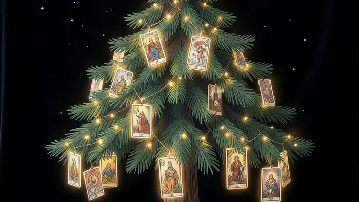 Расклад Таро «елочка» на шанс иллюстрация