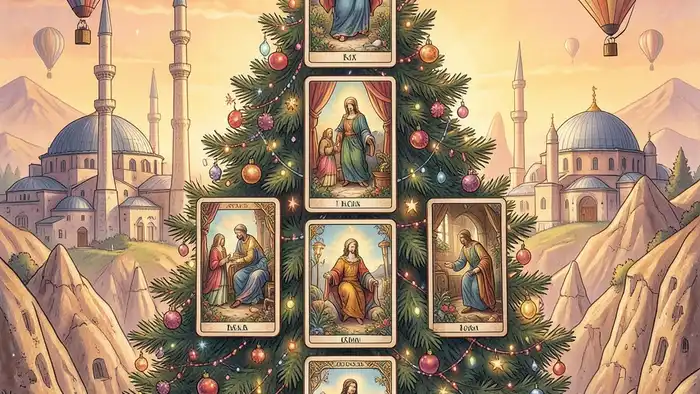 Расклад Таро «елочка» на Турцию – карта в виде ёлки с турецкими достопримечательностями
