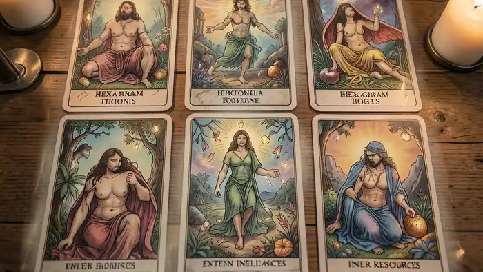 Расклад Таро гексаграмма на булимию