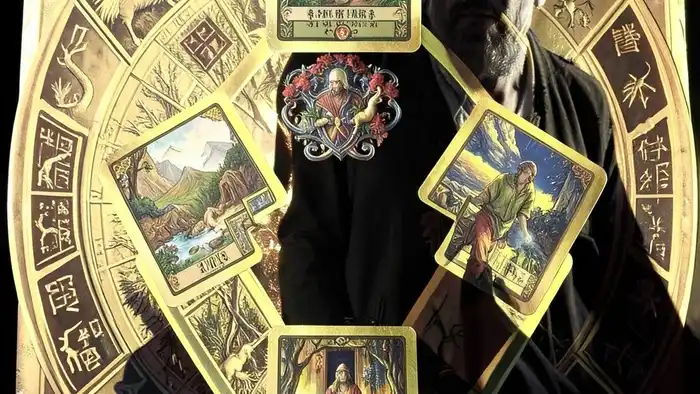 Расклад Таро гексаграмма на чувства мужчины — схема шести позиций с картами и символами И-Цзин