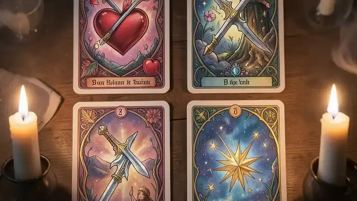 Расклад Таро гексаграмма на любовный треугольник – визуальная карта
