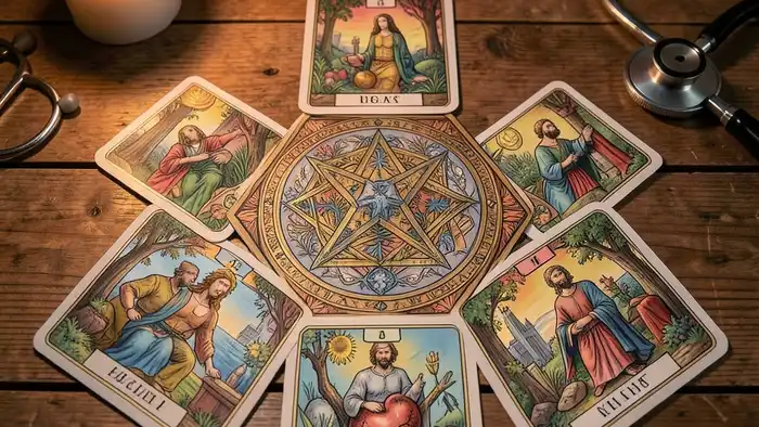 Расклад Таро гексаграмма на операцию – визуальное изображение