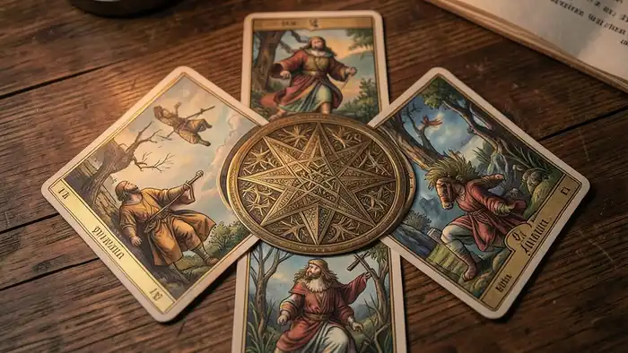 Расклад Таро «гексаграмма» на разделение имущества – визуальная схема