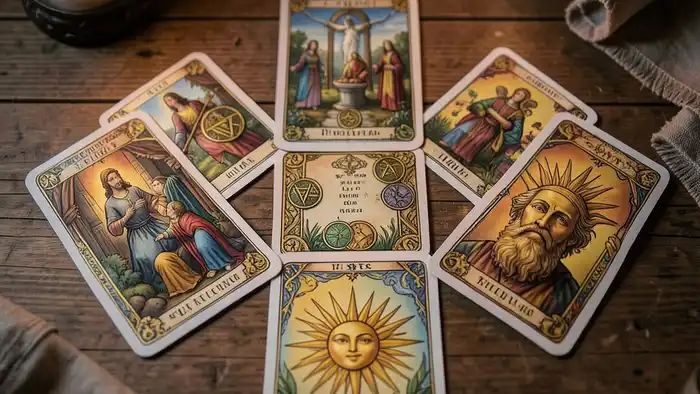 Расклад Таро гексаграмма на семейный бюджет – визуальная схема